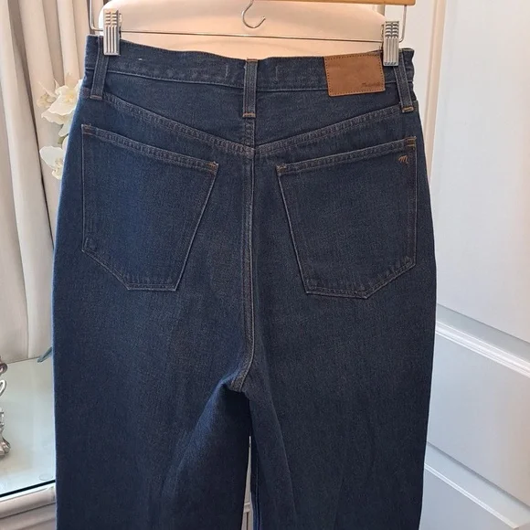 NWOT Madewell Womens Baggy Straight Medium Wash Stretch High Rise‎ Jeans Size 28